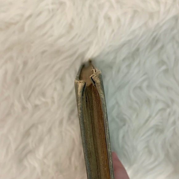 c.1800s Vintage Blue Green Floral Tabletop Book - Picture 11 of 13